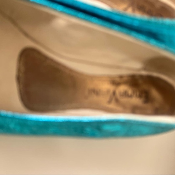 MADE IN ITALY EMMA VIANI Vibrant Blue Women's Shoes with Floral Accent - Picture 10 of 11